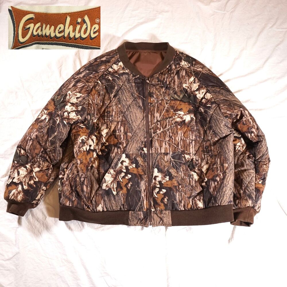 Gamehide Realtree Camo Bomber Jacket Full Zip Vintage 3XL